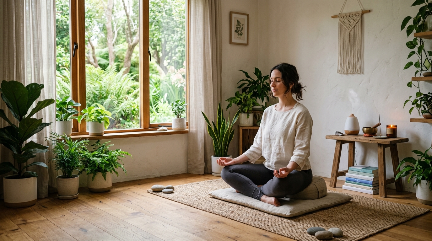 Csendes meditációs pillanat